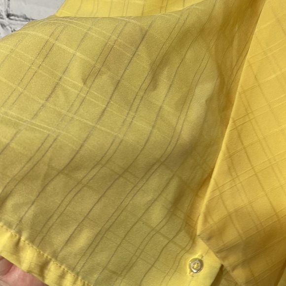 Vintage Yellow Tie Neck Short Sleeved Button-Up Size 10 - Picture 8 of 15